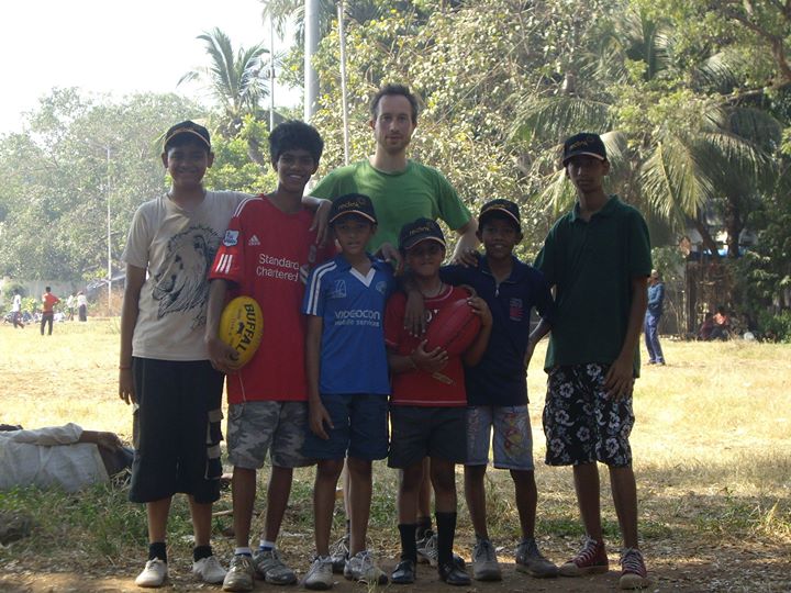 The first few kids who started playing footy