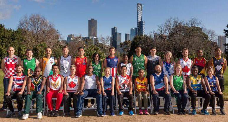 Captains of the 18 mens team and 8 women team