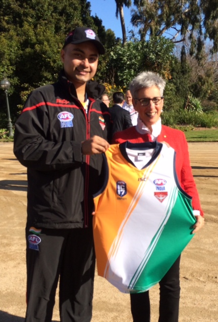 Hon Governor of Victoria with our Captain Sudip Chakraborty